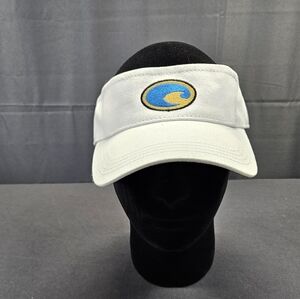 Costa Del Mar White Visor Hat  One Size Fits Most Embroidered Logo C3